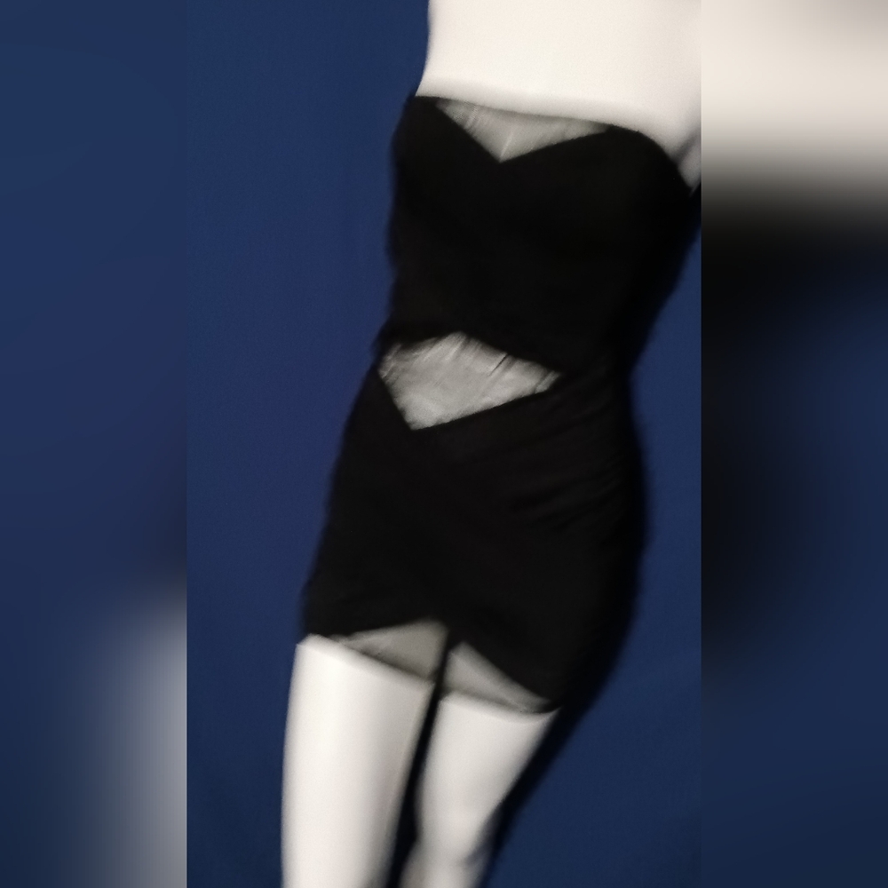 Black and White Dress with Cutout Detail